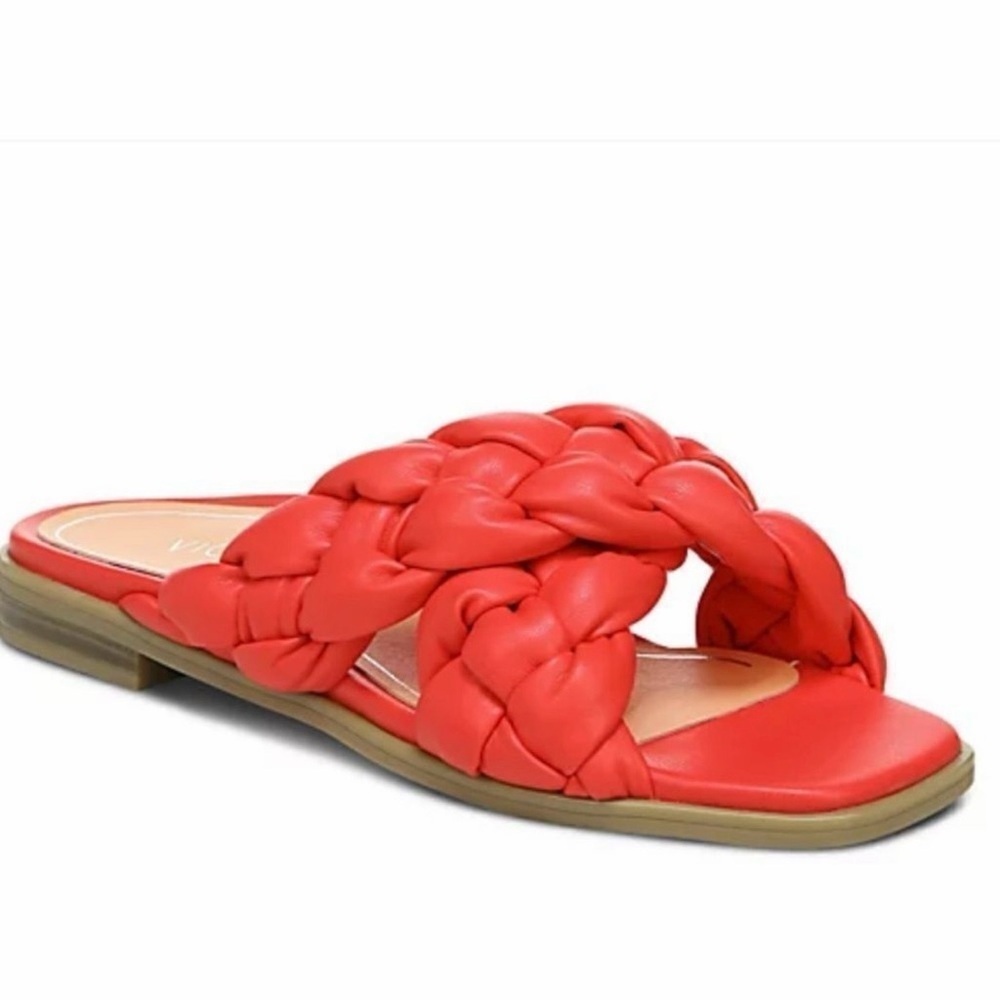 Vionic orange kalina braided Braided Slide sandals size 11 NWOT